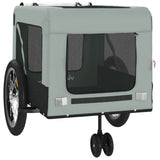 Pet Bike Trailer Grey and Black Oxford Fabric and Iron 93937