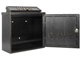 Wall Mounted Mailbox Bronze 29 x 13 x 41 cm Cast Aluminum 42023499
