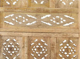 Hand carved 5-Panel Room Divider 200x165 cm Solid Mango Wood 285317
