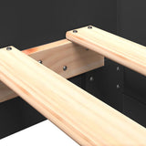 Bed Frame without Mattress Black 75x190 cm Small Single Engineered Wood 849594