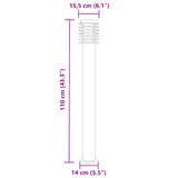Outdoor Floor Lamps 3pcs Black 110cm Stainless Steel 4006364