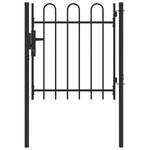 Fence Gate Grey 100 x 100 cm Powder coated steel 42008867