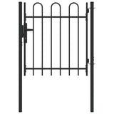 Fence Gate BOXTEL 103 x 150 cm Powder-Coated Steel Grey 42008867