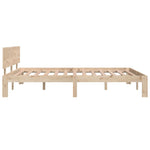 Bed Frame without Mattress Solid Wood Pine 140x200cm 810495