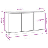 Sideboard 111x34x60 cm Solid Wood Pine 813809
