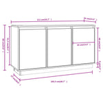Sideboard 111x34x60 cm Solid Wood Pine 813809