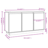 Sideboard 111x34x60 cm Solid Wood Pine 813809