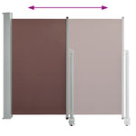 Patio Retractable Side Awning 120x300 cm Brown 48343
