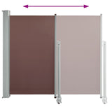 Patio Retractable Side Awning 120x300 cm Brown 48343