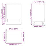 Oven Cabinet Lucca Concrete Grey Engineered Wood 853761