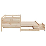 Daybed with Trundle and Drawers without Mattress 90x200 cm 3302231