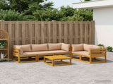 Sofa Set 6 pcs Natural Solid Acacia Wood 3417286