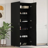 Shoe Cabinet with Door Black 80 x 35.5 x 180 cm Engineered wood 3333845