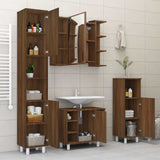 Bathroom Mirror Cabinet Brown Oak 80x20.5x64 cm Engineered Wood 815524