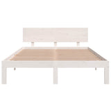 Bed Frame without Mattress White 150x200cm King Size 810501