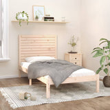 Bed Frame Natural Solid Pine Wood 90x200 cm Minimalist 3104593
