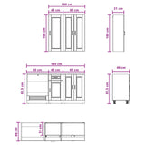 Kitchen Unit PORTO 5 pcs Sonoma Oak Engineered Wood 3438287