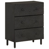 Side Cabinets 3 pcs Black 60x33x75 cm Solid Wood Mango 3206284