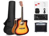 KMA101 41In Basswood Panel Matte Edging Folk Guitar with 10W Amplifier Bag 31848716