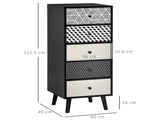 Chest of Drawers, 5 Drawer Dresser, Vertical Storage Organizer Unit for Bedroom, Living Room T3398P344637