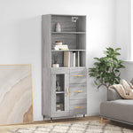 Highboard Grey Sonoma 69.5x34x180 cm Engineered Wood 3189491
