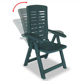 Reclining Folding Chairs 6 pcs Plastic Green 275070