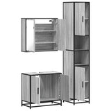 3 Piece Bathroom Furniture Set Grey Sonoma Engineered Wood 3301068