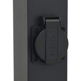 Bollard Lights with Outlet 3 pcs 80 cm Black IP44 4006086