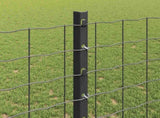 Welded Wire Fence 10 x 1.2 m PVC-Coated Steel Grey Mesh 3336058