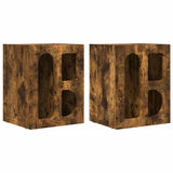 Bedside Table 2 pcs Smoked Oak 40 x 35 x 50 cm Engineered Wood 891255