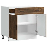 Kitchen Base Cabinet Porto Smoked Oak Engineered Wood 853982