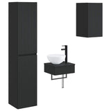 Bathroom Furniture Set 3 pcs Black 33 x 34.5 x 160 cm 3406044