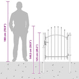 Garden Gate with Lock Woerden Grey 100 x 100 cm Steel 42008897