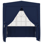 ZNTS Professional Party Tent with Side Walls 2x2 m Blue 90 g/m² 48517