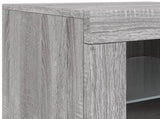 Sideboard with LED Lights Grey Sonoma 123x37x67 cm 3209084
