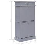 ZNTS Shoe Cabinet Grey 50x28x98 cm Paulownia Wood 284090