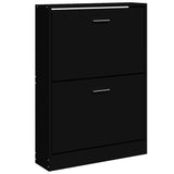 Shoe Cabinet Black 59x17x81 cm Engineered Wood 342536
