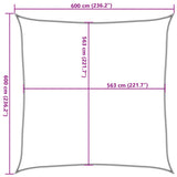 Sun Shade Sail Light Grey 6x6 m 100% Polyester Oxford 4000406