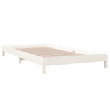 Stack Bed without Mattress White 100x200 cm Solid Wood Pine 820388