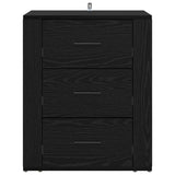 Bedside Cabinet Black Oak 35 x 50 x 60 cm Engineered Wood 881062