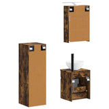 Bathroom Furniture Set 4 pcs Smoked Oak 3407467