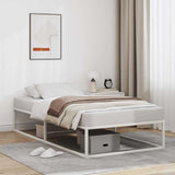 Bed Frame without Mattress White 90x200 cm Metal 4017422