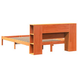 Bookcase Bed without Mattress Wax Brown 150x200 cm King Solid Wood Pine 3321555