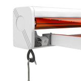 Retractable Awning Orange and Brown 3x2.5 m Fabric and Aluminium 3154541