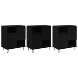 Sideboard 3 pcs Black Oak 60 x 35 x 70 cm 3394565
