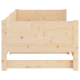 Pull-out Day Bed without Mattress Solid Wood Pine 2x cm 820262