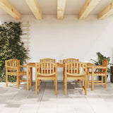 7 Piece Garden Dining Set Solid Wood Teak 3157930