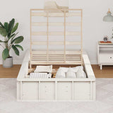 Bed Frame White 80 x 200 cm Solid Pine Wood 3385737
