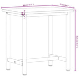 Workbench 80x55x81,5 cm Solid Wood Beech and Metal 3188903