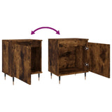 Bedside Cabinets 2 pcs Smoked Oak 40x30x50 cm Engineered Wood 826823